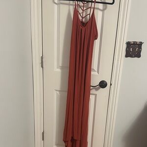 Nicole Miller Terracotta Backless Dress